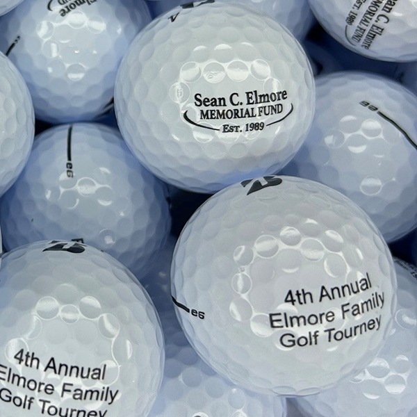 Bridgestone personalized golf balls printed for a family memorial golf tournament