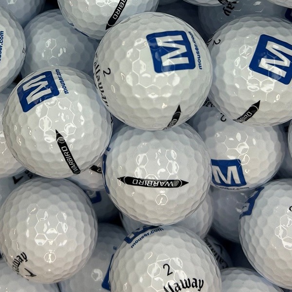 Callaway golf balls printed with a blue letter logo