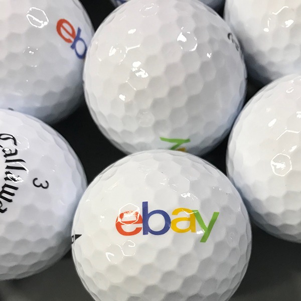 Callaway custom golf ball printed with a full-color company logo
