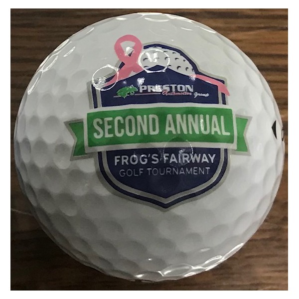 Personalized golf ball printed for an annual golf tournament