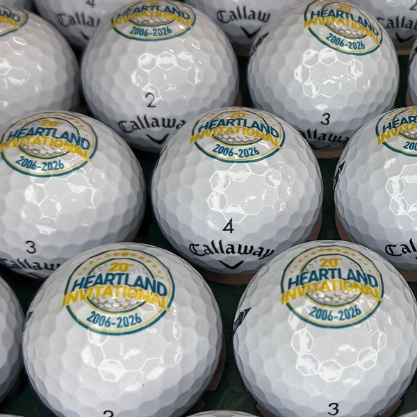Callaway custom event golf balls printed with an anniversary logo