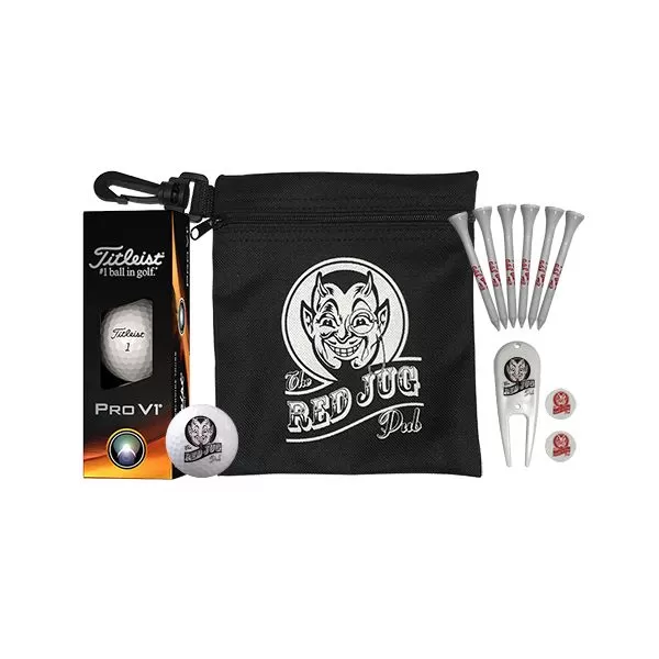 Golf Zipper Bag with Ball & Tee Pack - Titleist Pro V1