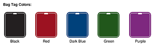 Rectangle Bag Tag Colors