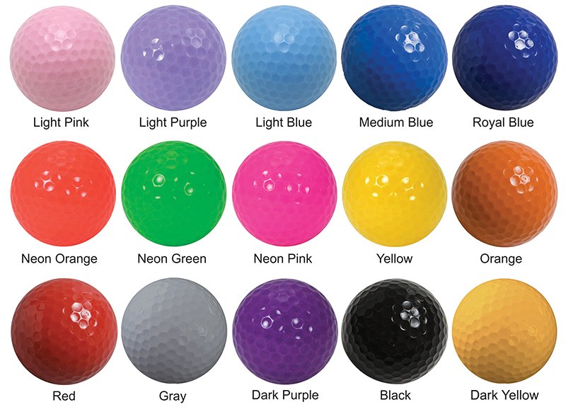 Colored Golf Balls All Colors