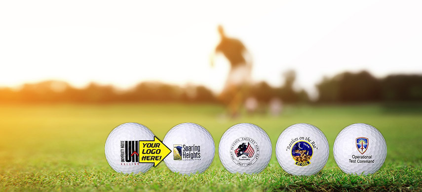 Personalized golf balls with company logos examples