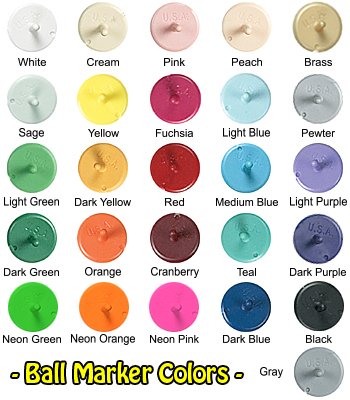 Plastic Ball Marker Colors